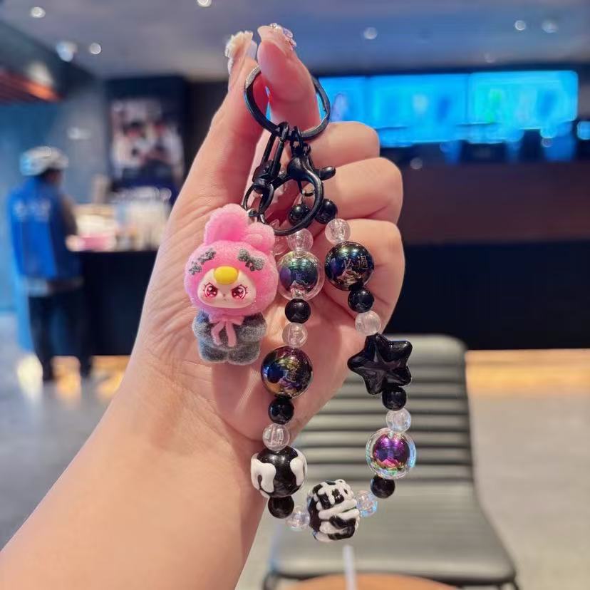 Baby Three Bead Keychain Toy Doll