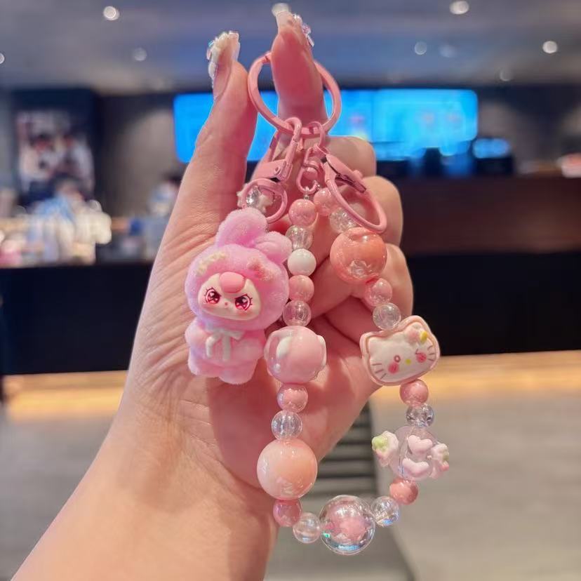 Baby Three Bead Keychain Toy Doll
