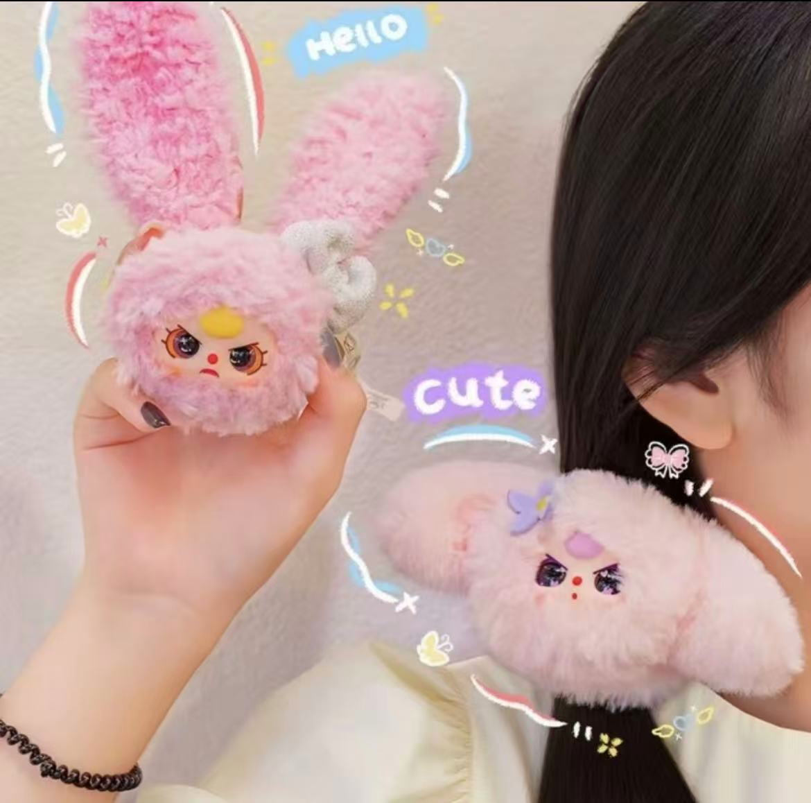 Baby Three Hair Tie Plush toy doll