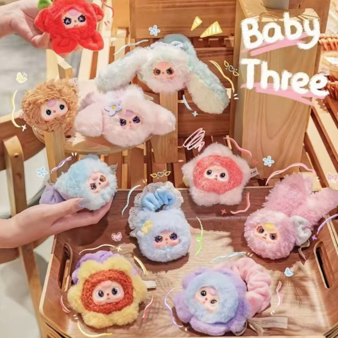 Baby Three Hair Tie Plush toy doll