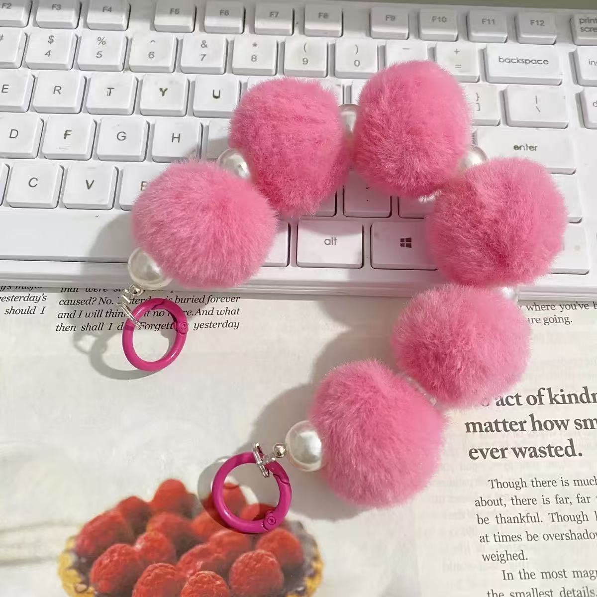 Fuzzy keychain fluffy keychain toy doll