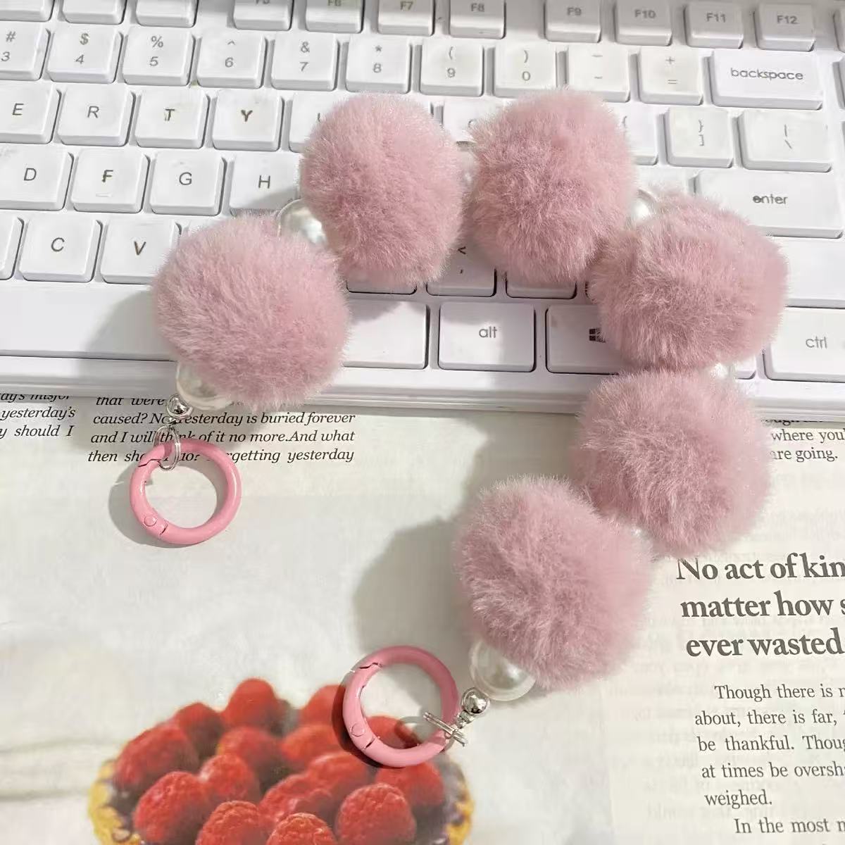 Fuzzy keychain fluffy keychain toy doll