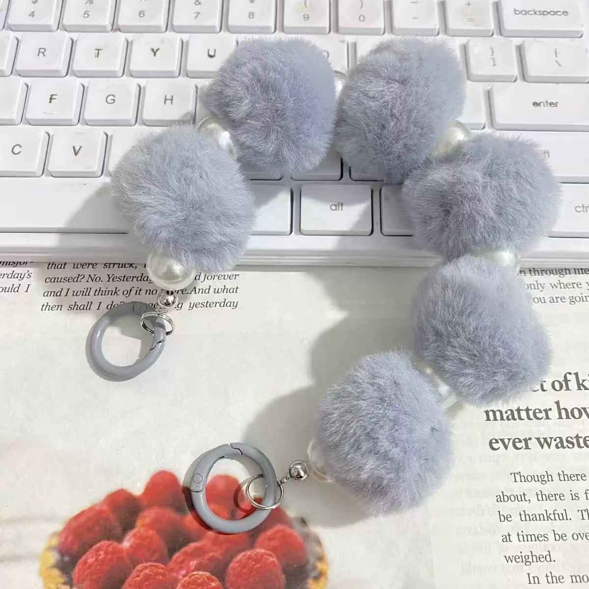 Fuzzy keychain fluffy keychain toy doll