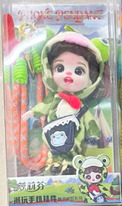 LUOLIFEN BJD Plush Keychain Toy Doll