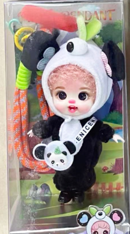 LUOLIFEN BJD Plush Keychain Toy Doll